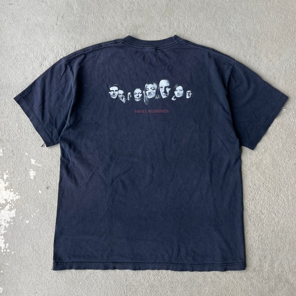 Vintage 2000 The Sopranos HBO Promo T-Shirt Family Redefined Faded Black XL